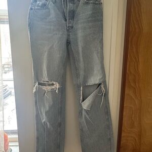Re/Done Faded Blue Denim Jeans